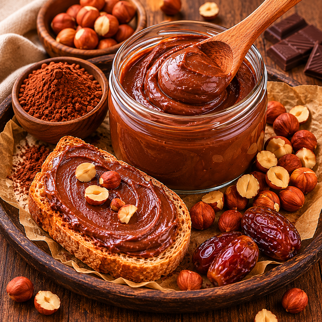 crema de avellanas y cacao